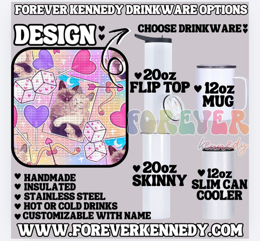 (MTO) CHOOSE DRINKWARE: Cats Lovers