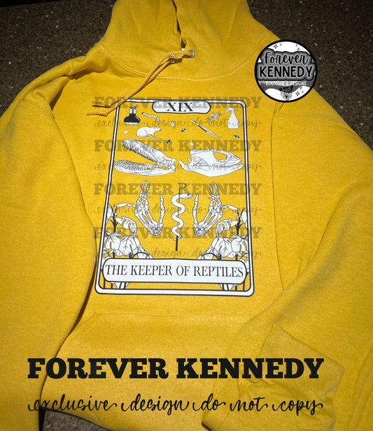 MADE TO ORDER APPAREL -  EXCLUSIVE DESIGN * Reptile Tarot - The Keeper of Reptiles