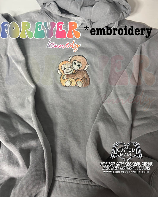 (MTO APPAREL) * CHOOSE STYLE / COLOR: EMBROIDERY Punch Monkey