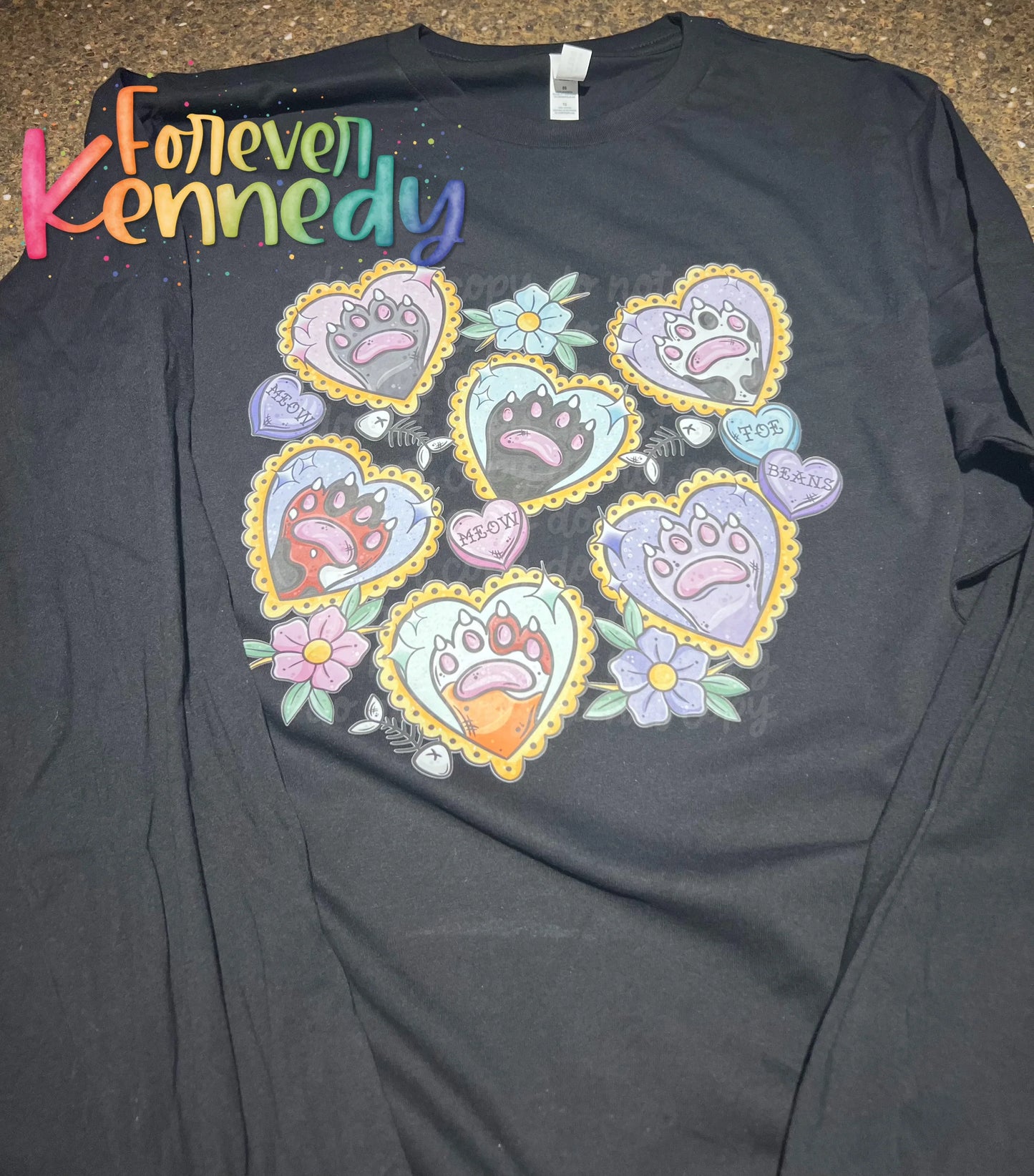 (MADE TO ORDER APPAREL: Feline Tattoo Toebeans