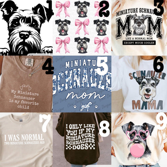 (MTO APPAREL) * CHOOSE STYLE / COLOR: SCHNAUZER (Choose Design)
