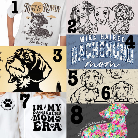 (MTO APPAREL) * CHOOSE STYLE / COLOR: WIRE HAIRED DACHSHUND (Choose Design)