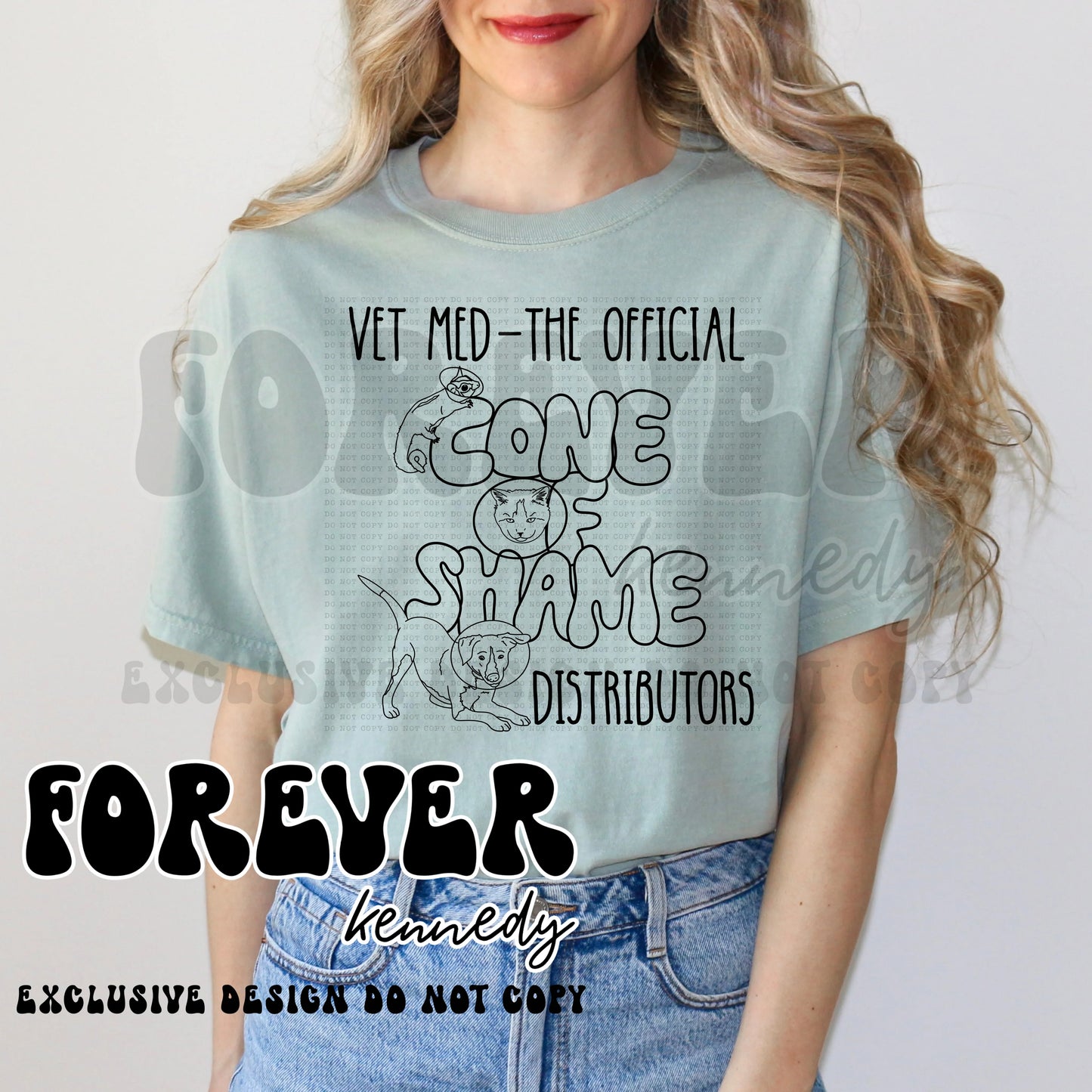 MADE TO ORDER APPAREL -  EXCLUSIVE DESIGN * Vet Med Cone of Shame