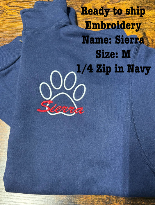 (READY TO SHIP HALF ZIP UP) * Sierra / Size M