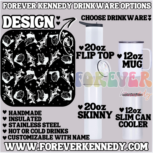 (MTO) CHOOSE DRINKWARE: EXCLUSIVE DESIGN Veterinary Medicine Caduceus and Skulls