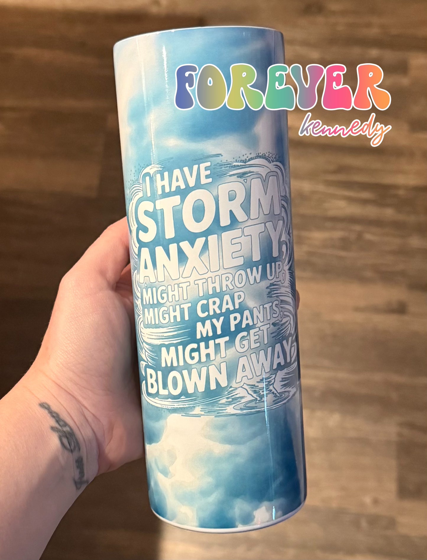 (MTO) 20oz Tumbler *choose style*: Storm anxiety