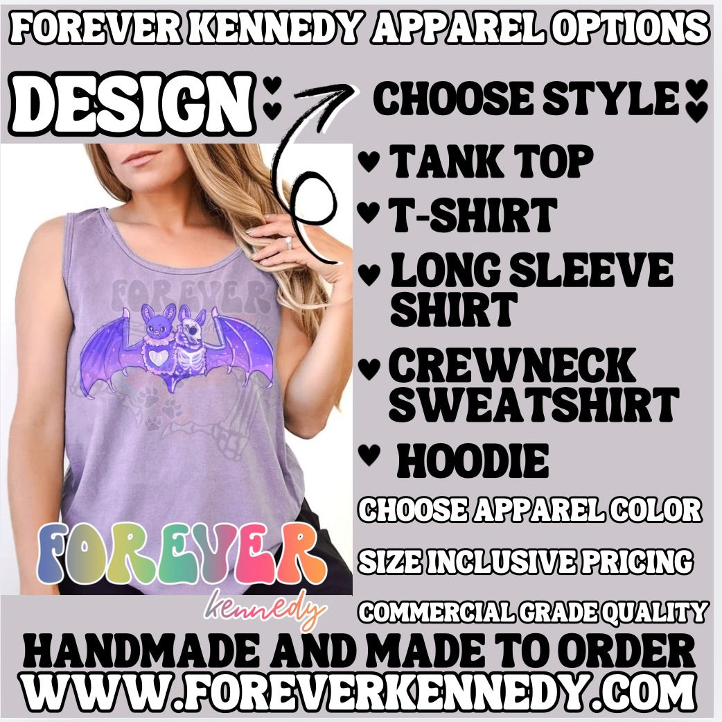 MADE TO ORDER APPAREL: Purple Bats