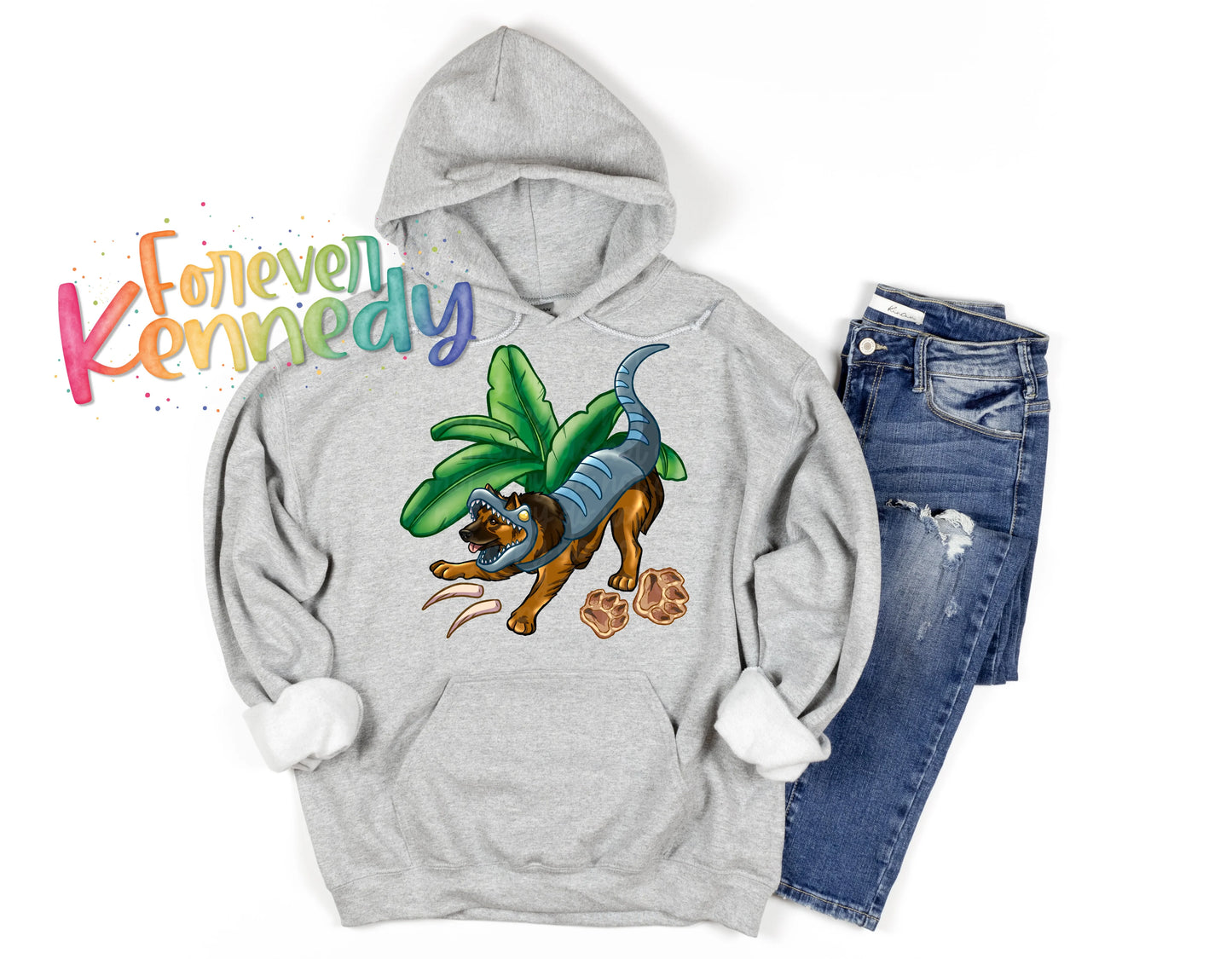 MADE TO ORDER APPAREL: Jurassic Bark Raptor German Shepherd