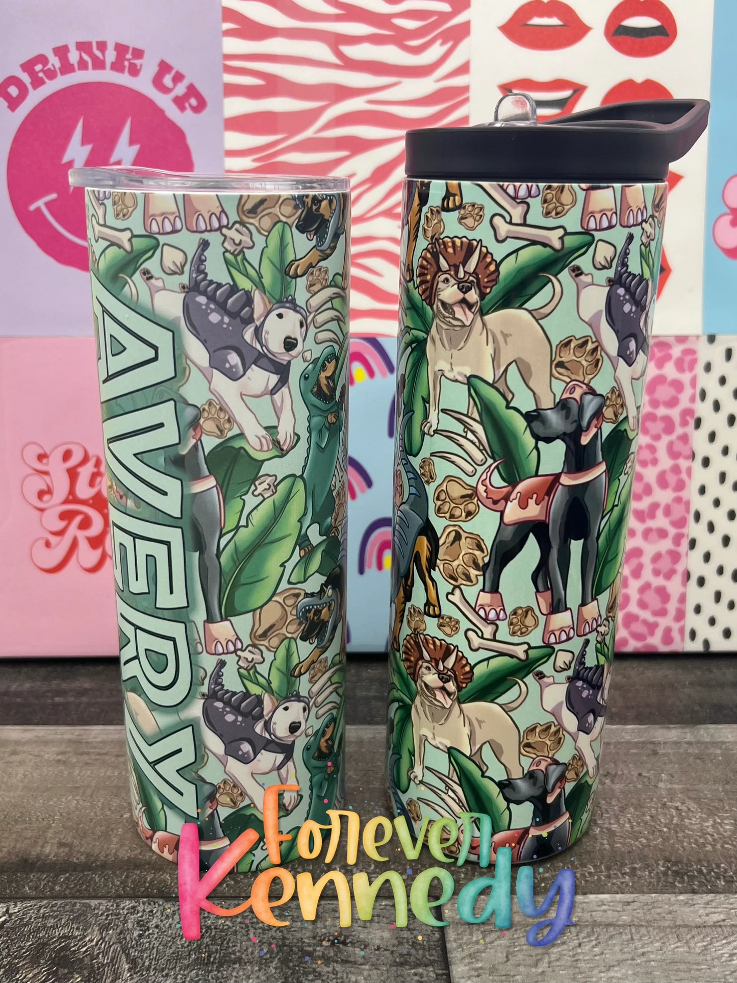 (MTO) CHOOSE DRINKWARE:  Jurassic Bark Friends