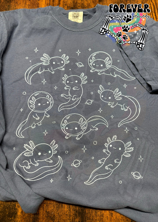 MADE TO ORDER APPAREL -  Axolotls in space