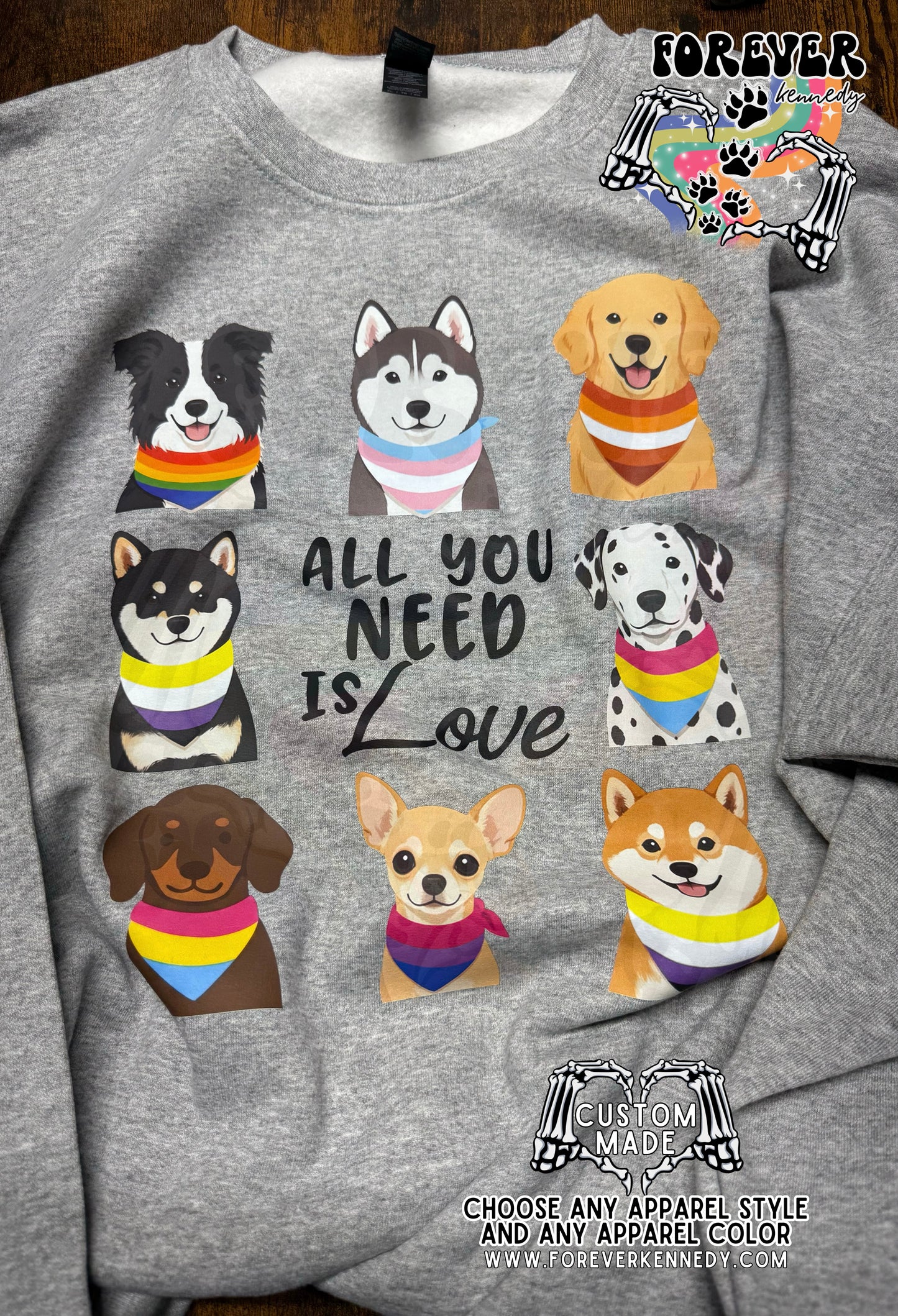 MADE TO ORDER APPAREL -  All you need is love