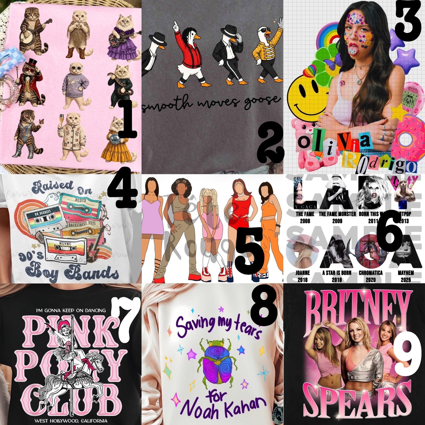 MADE TO ORDER APPAREL: Pop Music (choose design)
