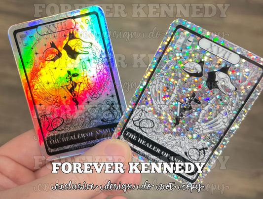 (RTS) Vinyl Sticker: GLITTER AND HOLOGRAPHIC BUNDLE Exclusive / Healer of Animals Veterinary Tarot