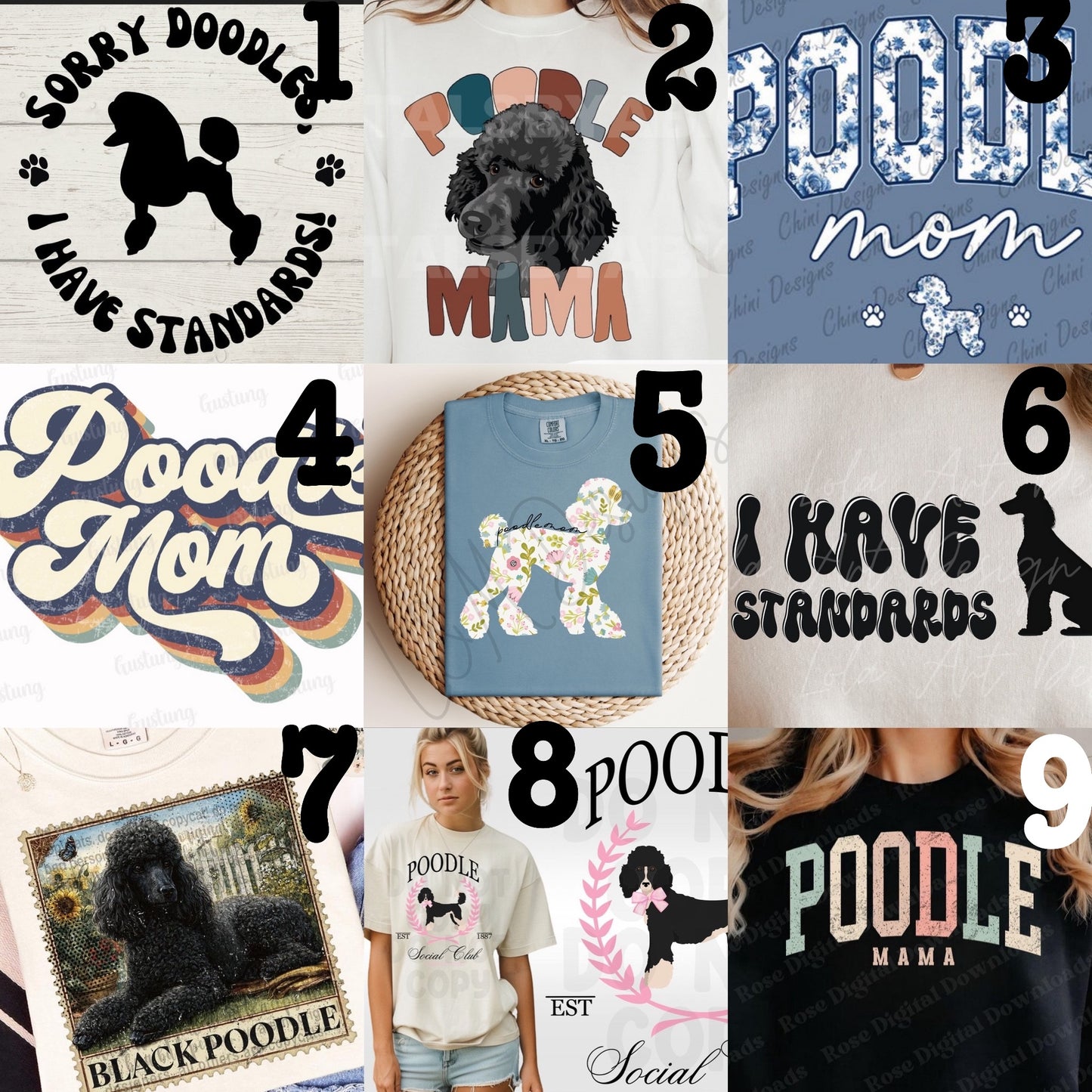 (MTO APPAREL) * CHOOSE STYLE / COLOR: POODLE (Choose Design)