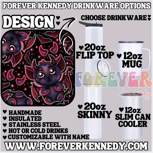 (MTO) CHOOSE DRINKWARE: Satan Bat