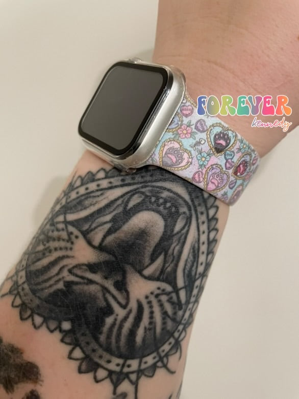 (MTO) Apple / Samsung / Fitbit Watch Band (Choose Size & Style) * FELINE Tattoo Toe Beans
