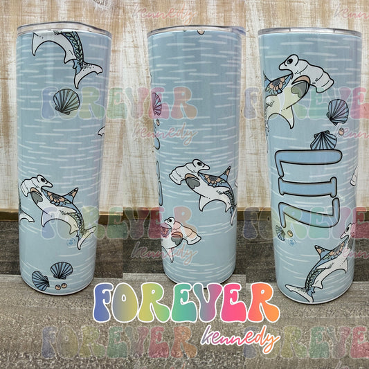 (MTO) CHOOSE DRINKWARE: Tattoo Hammerhead Sharks