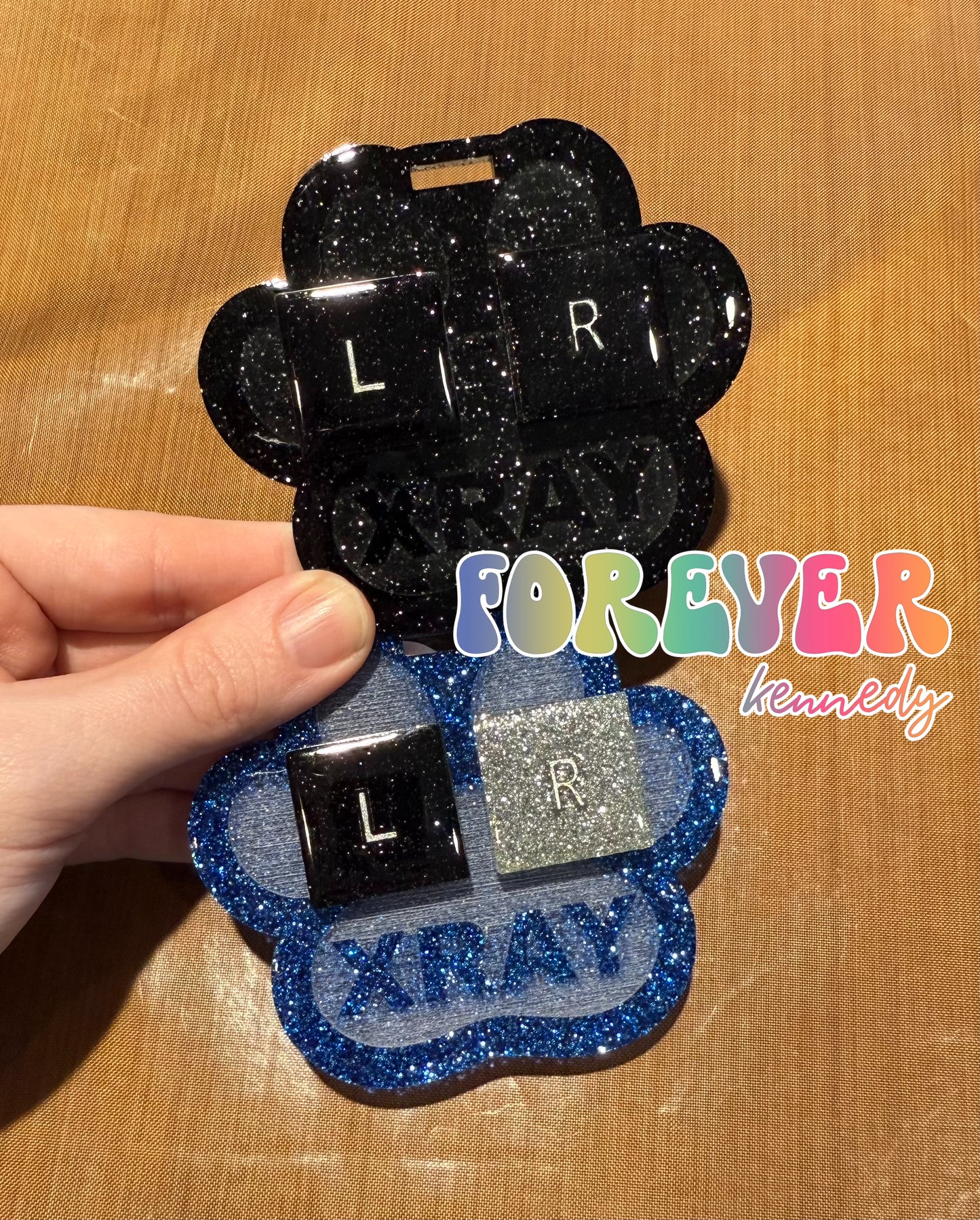 (MTO) Paw Print X-Ray Marker Holder WITH L & R Xray Markers