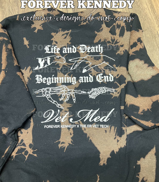(MTO) Acid Wash / Pick Your Apparel: EXCLUSIVE DESIGN Life and Death *front and back design*