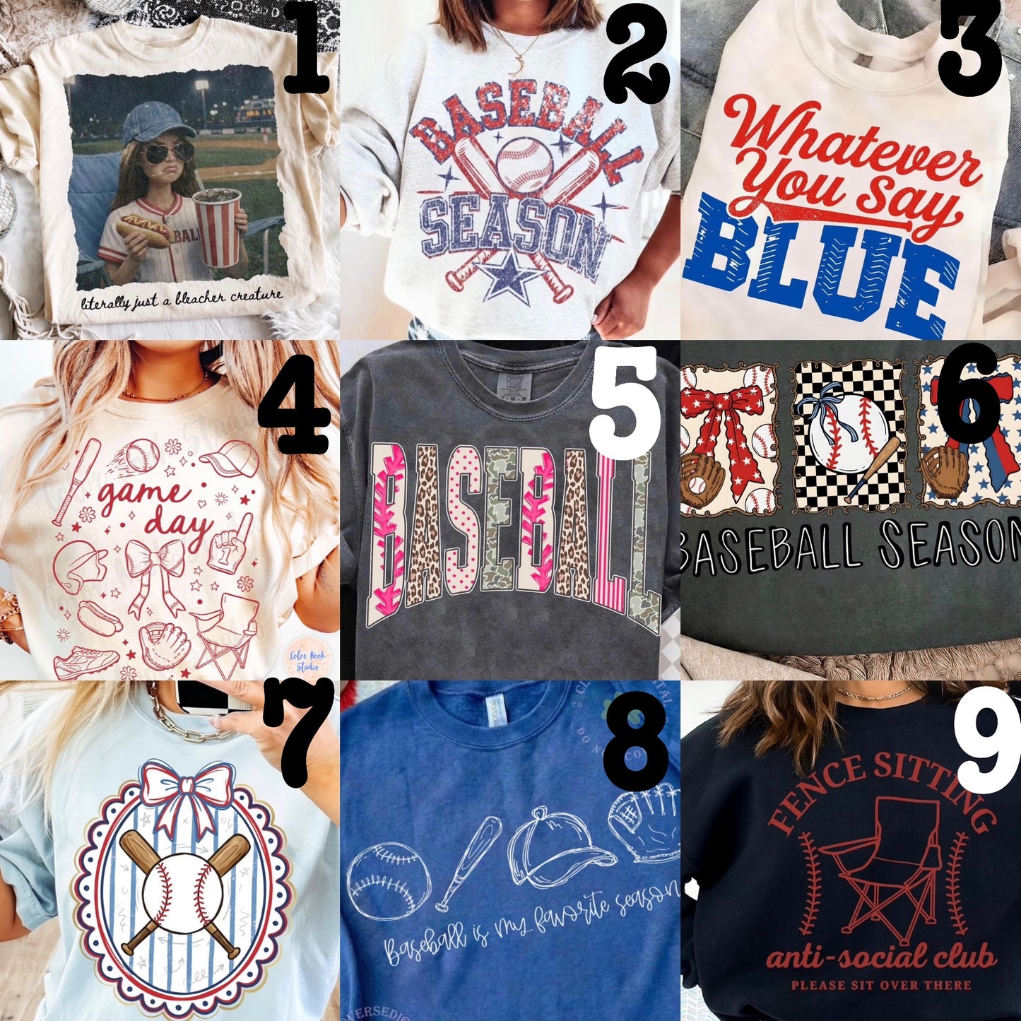 MADE TO ORDER APPAREL: Baseball 2 Designs (choose design)