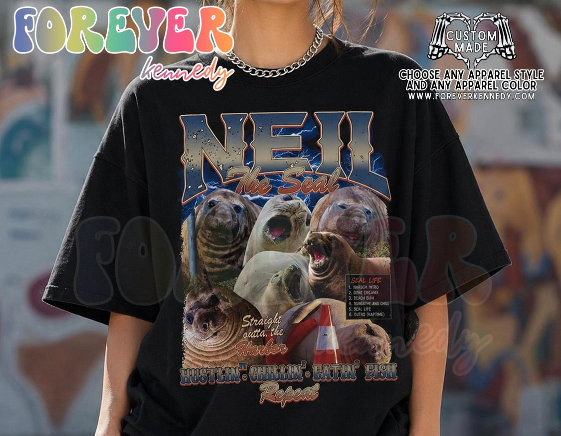 MADE TO ORDER APPAREL -  Neil the seal collage