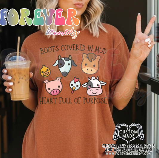 MADE TO ORDER APPAREL -  ORIGINAL DESIGN * Heart full of purpose