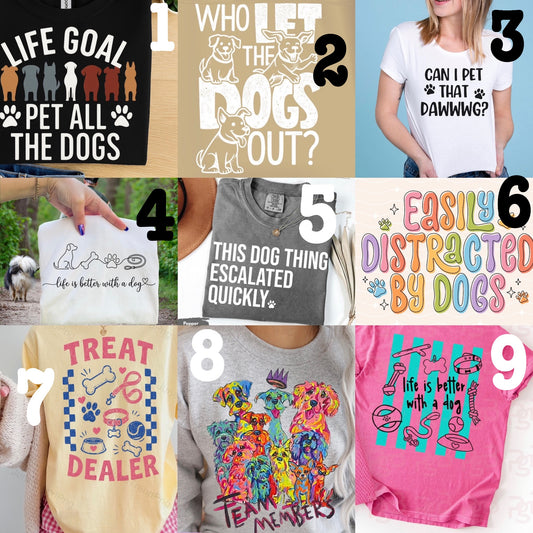 MADE TO ORDER APPAREL: LIMITED - Dogs (choose design)