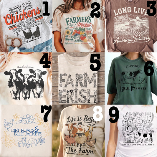 MADE TO ORDER APPAREL: LIMITED - Farm (choose design)