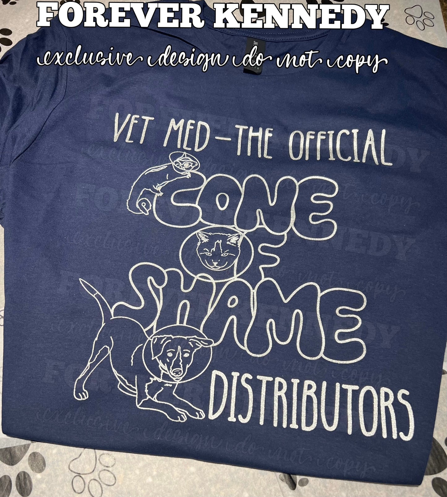 (MTO APPAREL) * CHOOSE STYLE: EXCLUSIVE DESIGN / Cone of Shame (silver metallic ink)
