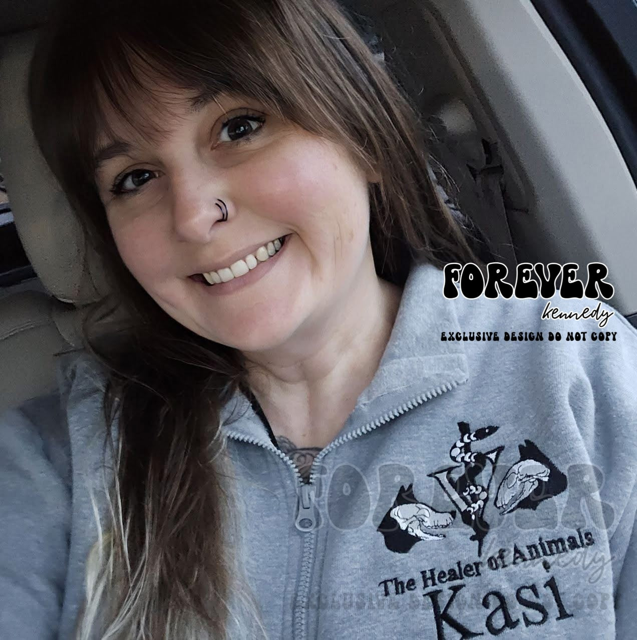 (MTO HALF ZIP UP) * CHOOSE COLOR: EMBROIDERY EXCLUSIVE DESIGN The Healer of Animals (custom name optional)