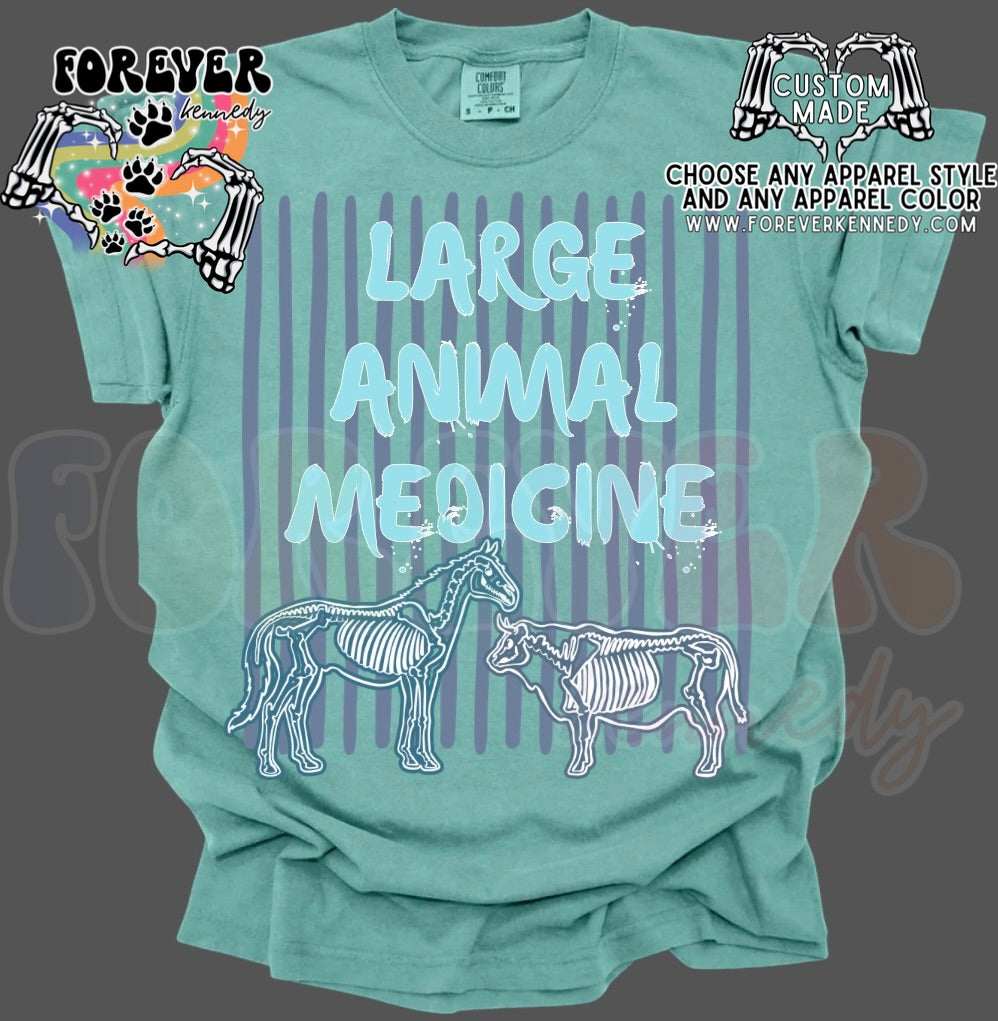 MADE TO ORDER APPAREL -  ORIGINAL DESIGN * Large Animal Medicine stripes