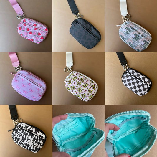 (RTS) - Wristlet Wallet Keychain- Choose your pattern *LIMITED*