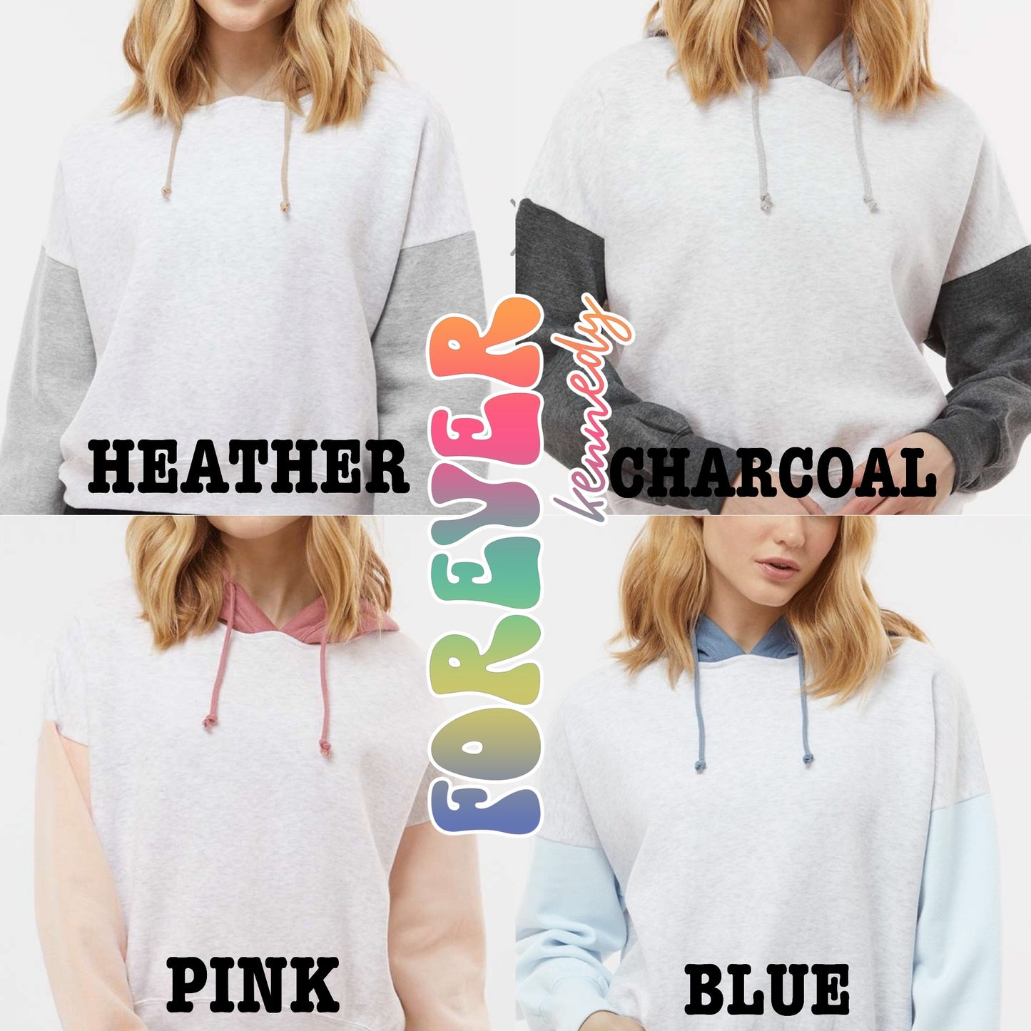 (MTO) / Color Block Cropped Hoodie *: EXCLUSIVE DESIGN Canine and Feline Skeleton Boop