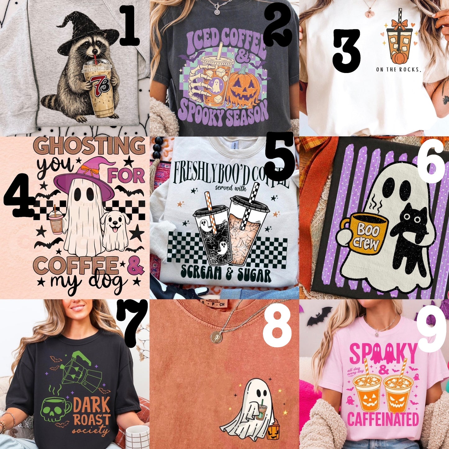 MADE TO ORDER APPAREL: LIMITED - Spooky Coffee & Energy Drinks (choose design)