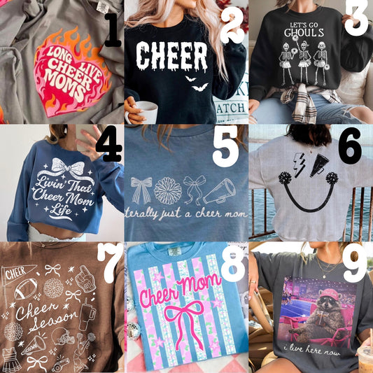 MADE TO ORDER APPAREL: LIMITED - Cheer (choose design)