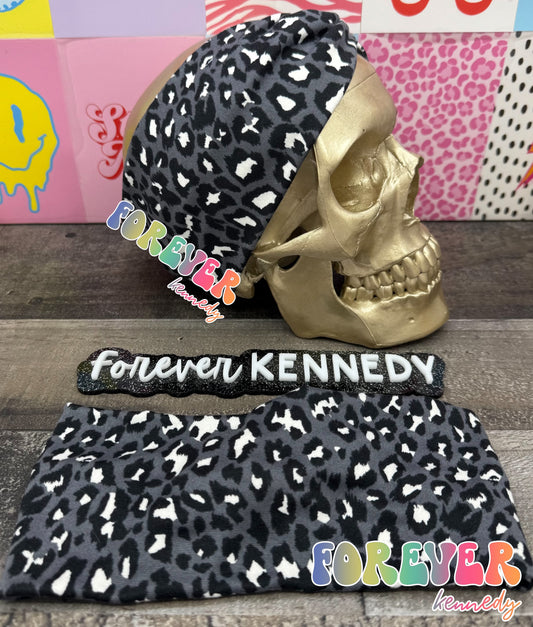 (RTS) Twist Headband: Black Leopard