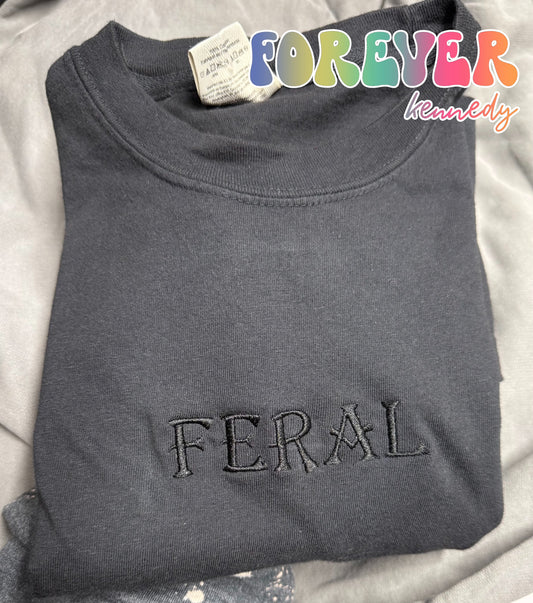 (MTO APPAREL) * CHOOSE STYLE / COLOR: EMBROIDERY DESIGN / FERAL