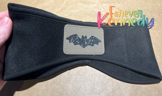 (MTO) Ear Warmer Headband: Glitter Bat