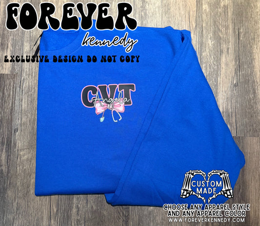 (MTO APPAREL) * CHOOSE STYLE: EXCLUSIVE Stethoscope Bow Veterinary Titles *customizable with name*