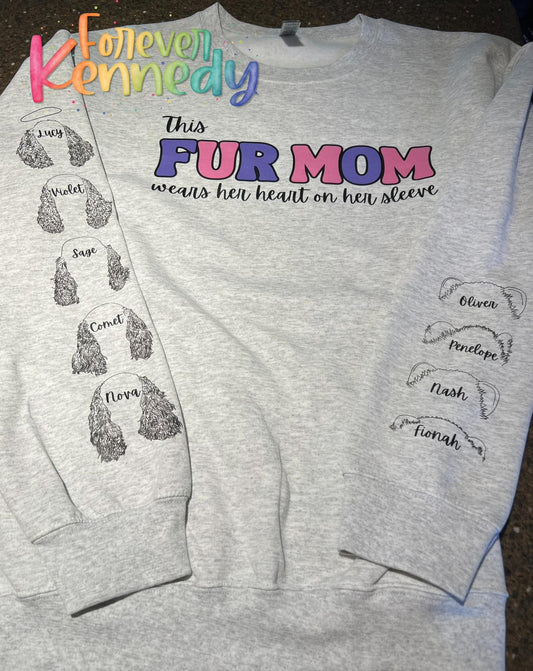 (PO) Custom Apparel - TITLE / SLEEVE Pet Ear Line Art