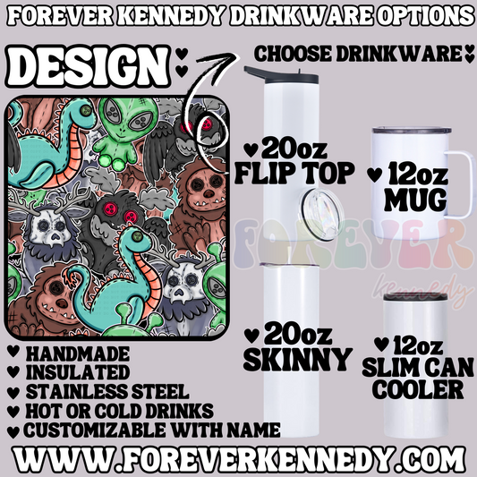 (MTO) CHOOSE DRINKWARE: Sewn Cryptids