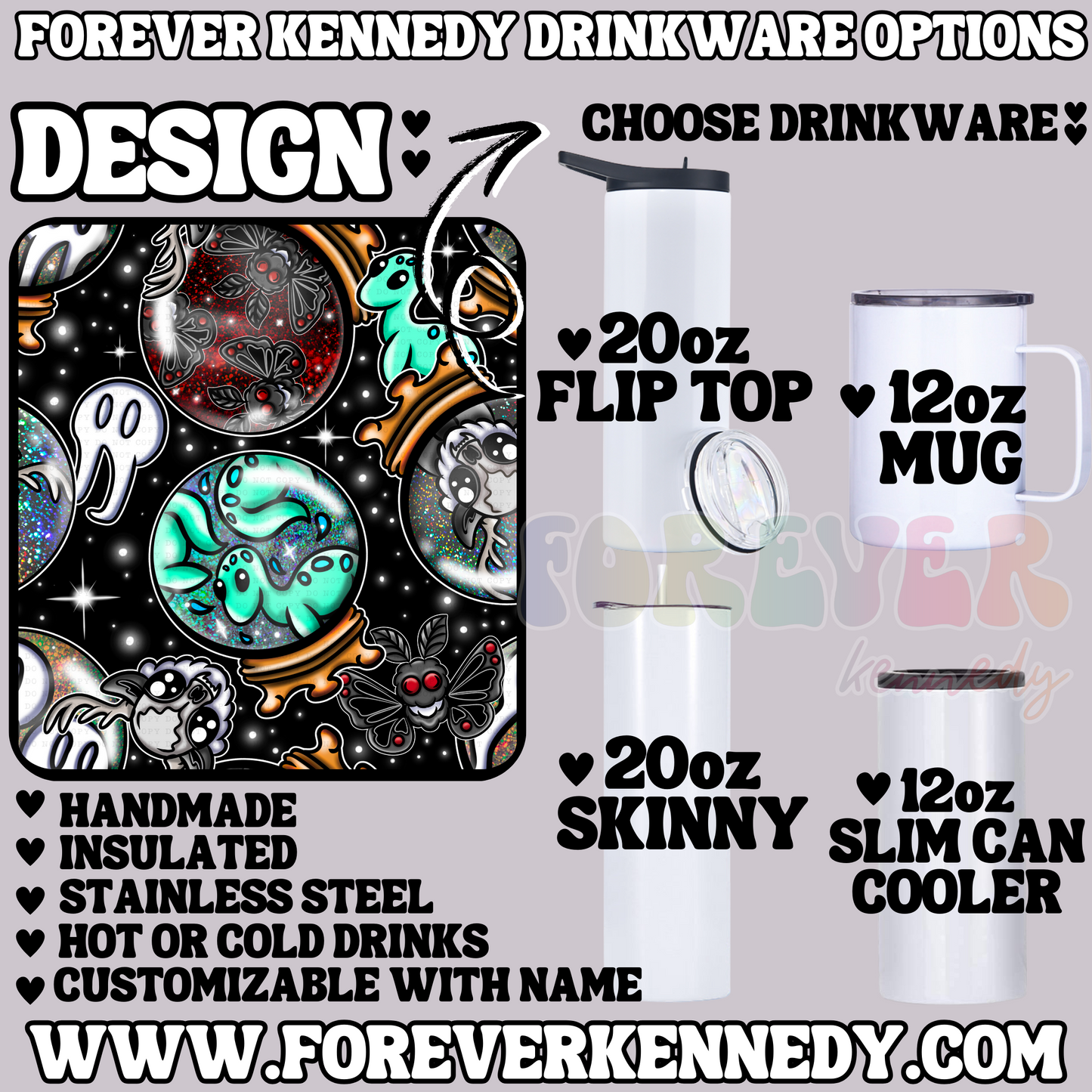 (MTO) CHOOSE DRINKWARE: Cryptids Crystal Ball