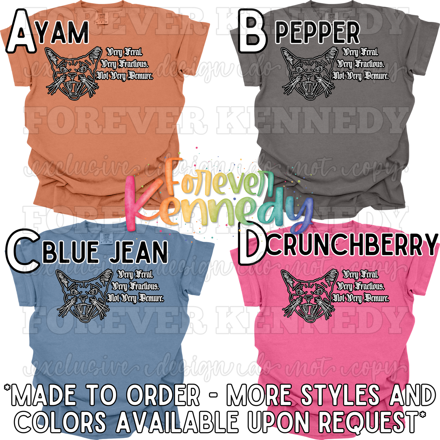 (MTO APPAREL) * CHOOSE STYLE: Very feral (with white cat)