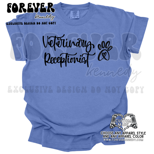 (MTO APPAREL) * CHOOSE STYLE: EXCLUSIVE DESIGN Veterinary Receptionist 🐾
