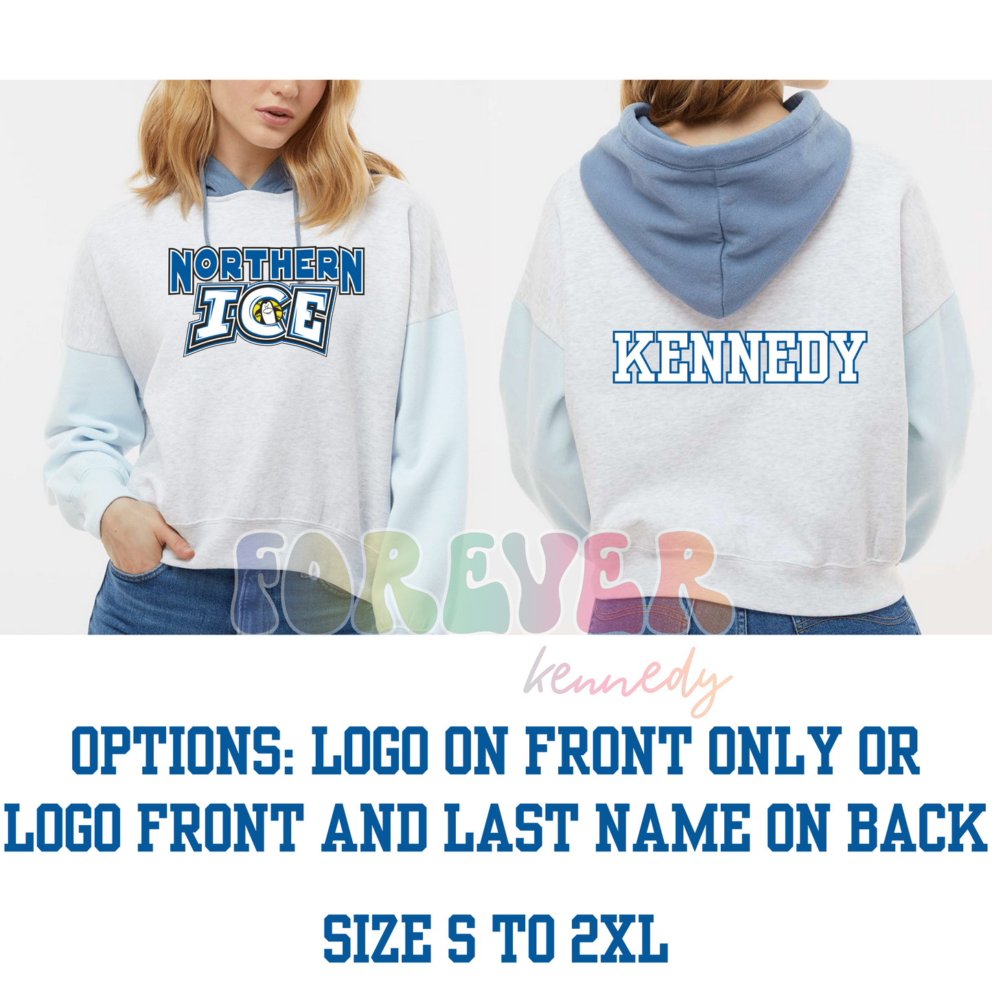 (MADE TO ORDER) Colorblock Cropped Hoodie