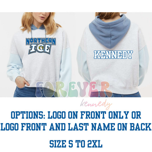 (MADE TO ORDER) Colorblock Cropped Hoodie