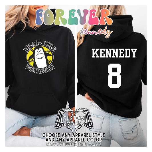 (MTO APPAREL) * CHOOSE STYLE / COLOR: Fear The Penguin Logo With Custom Back
