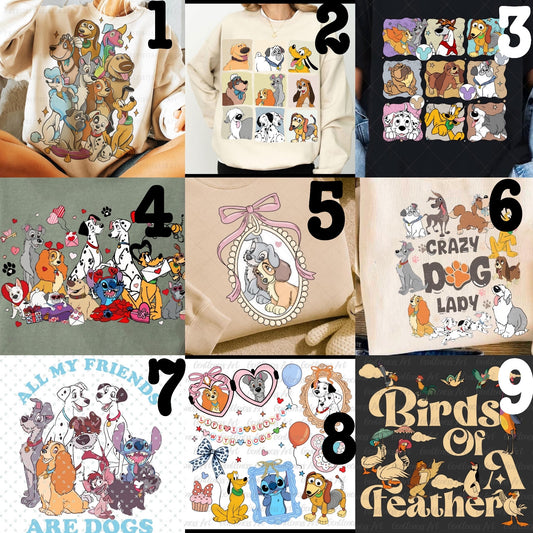 (MTO APPAREL) * CHOOSE STYLE / COLOR: LIMITED AVAILABILITY Magical Dogs *choose design*