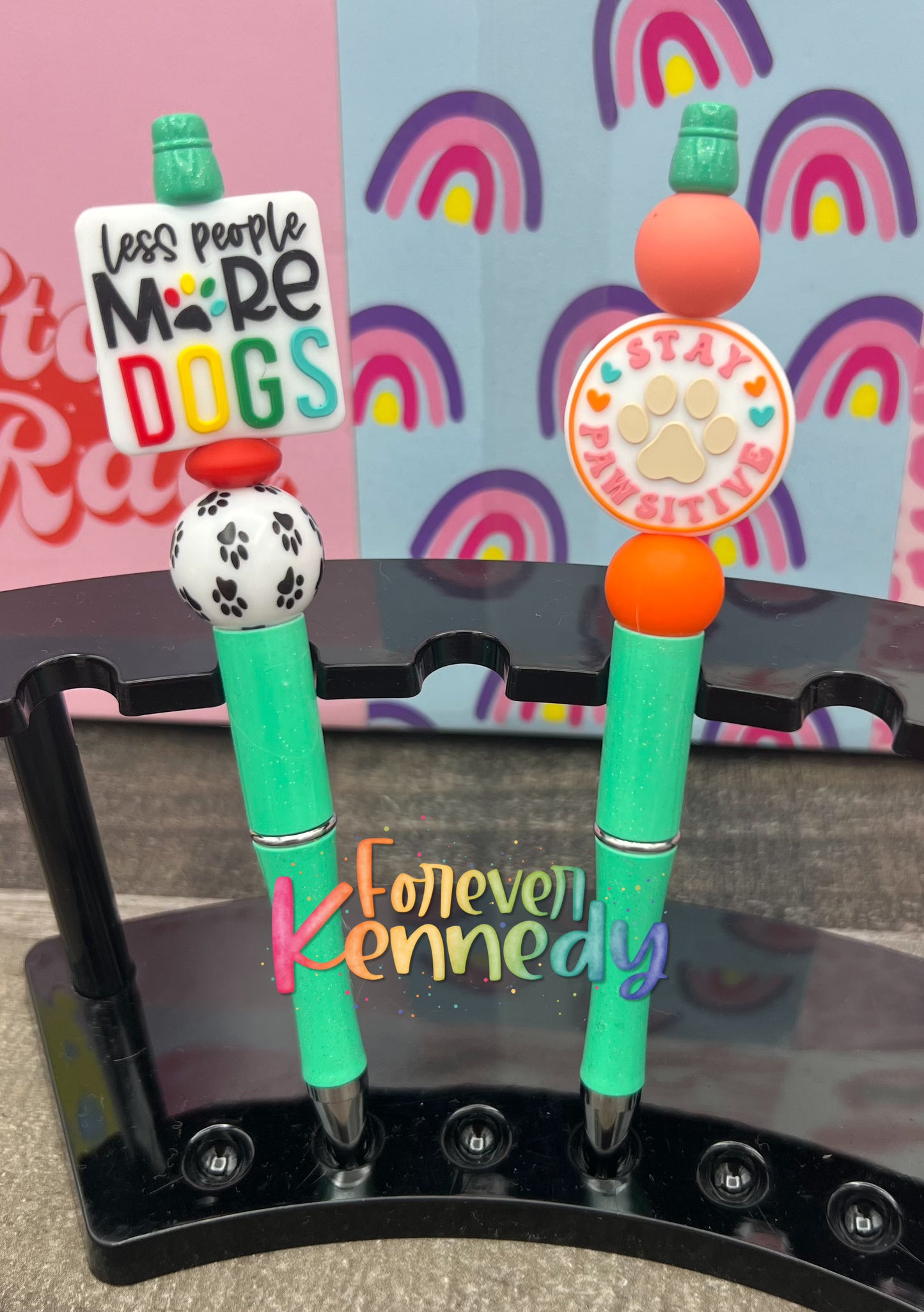 (RTS) Bead Pen / Choose Less people more dogs or Stay Pawsitive