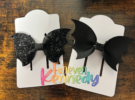 (RTS) READY TO SHIP: Hair Clip: Bat Bow